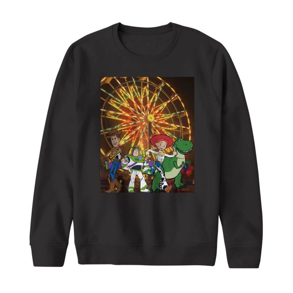 Hybrid Big Boys Toy Story Allover Print Crew Fleece Sweatshirt